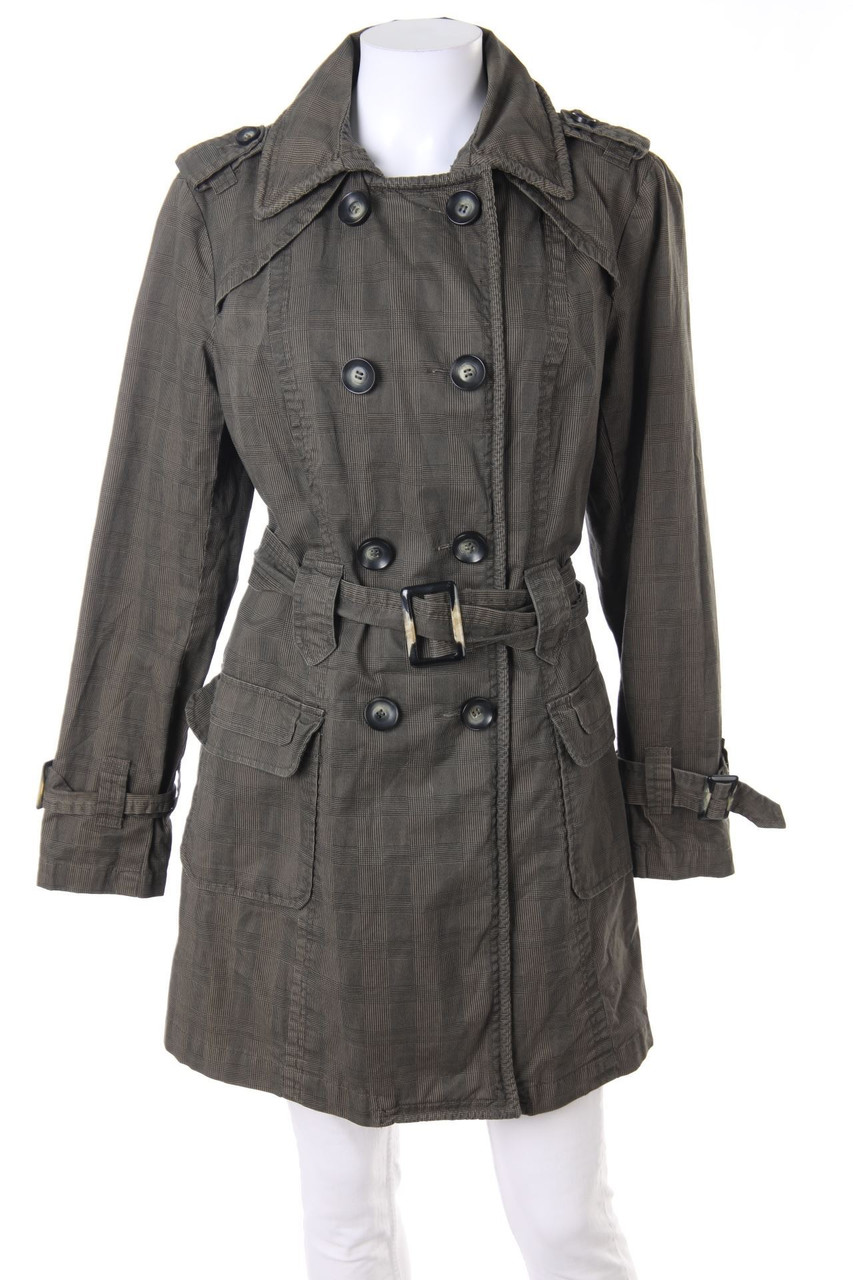 Yessica by C&A - Mantel im Trenchcoat-Stil mit Karo-Muster - D 40