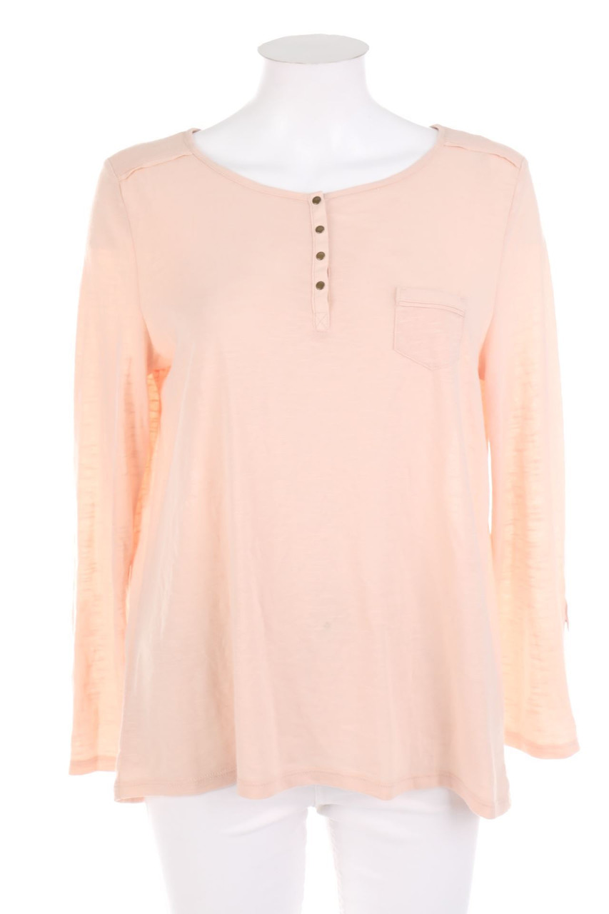 ESPRIT - Longsleeve-Shirt mit Krempel-Ärmeln - L