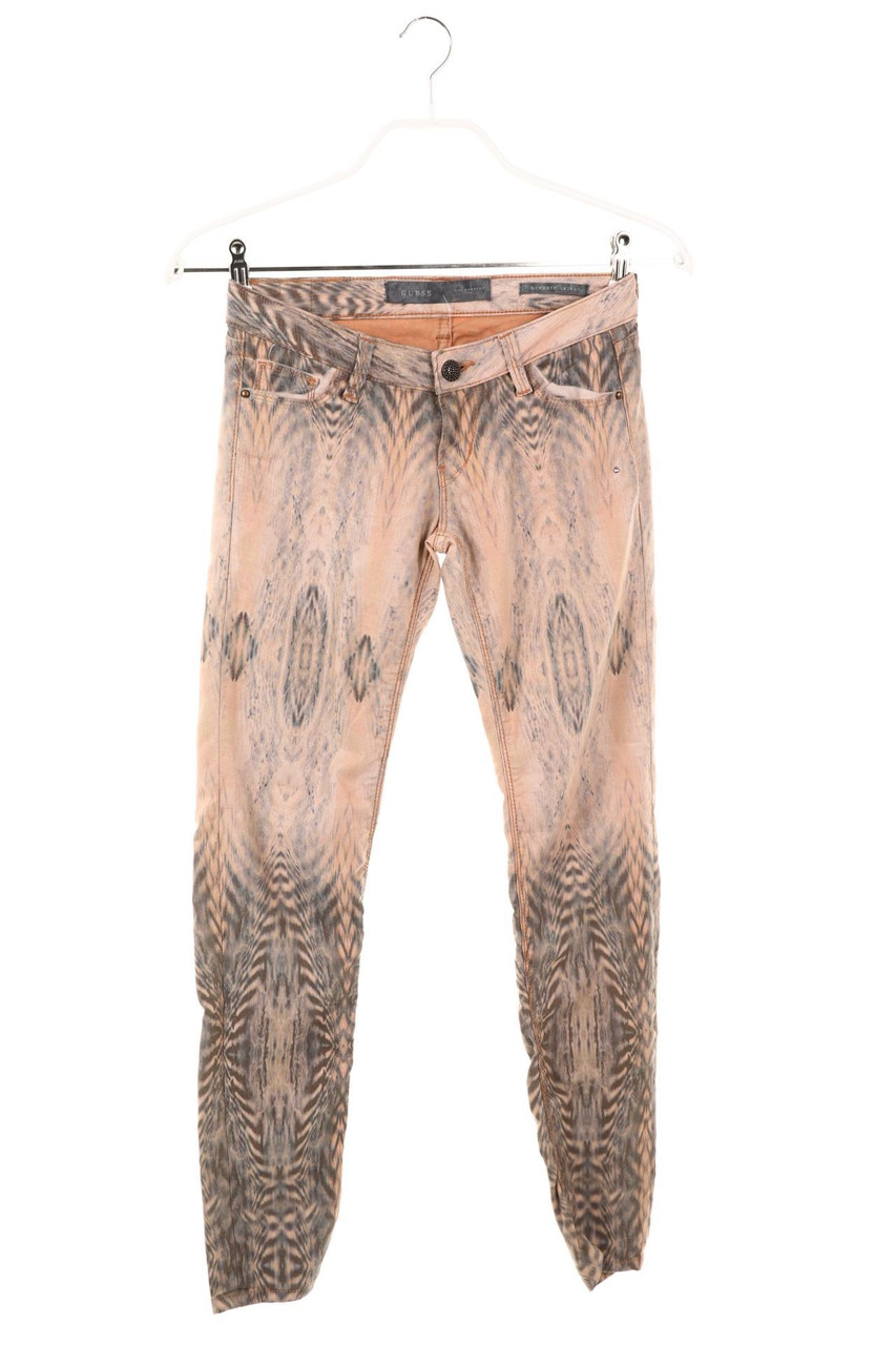 GUESS - Print-Used Look Skinny-Jeans - W26