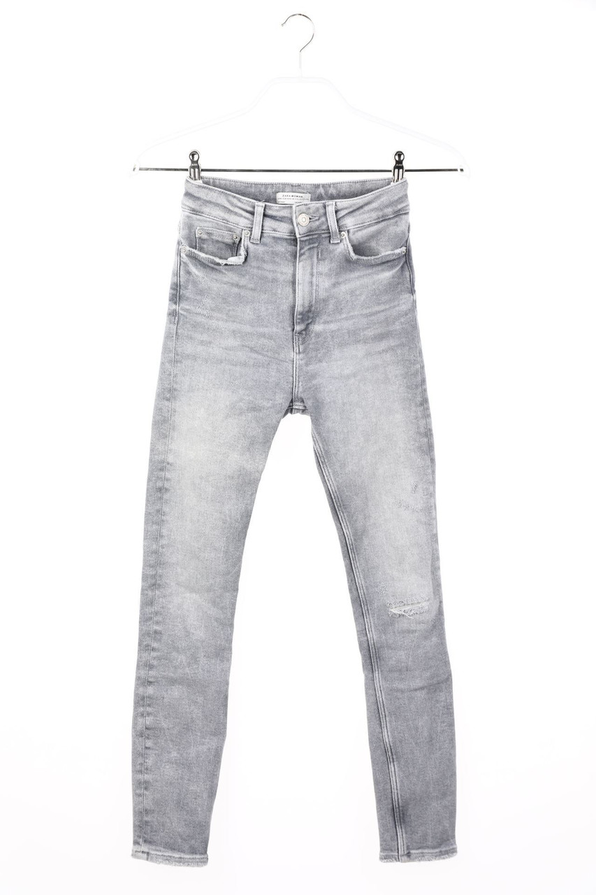 ZARA WOMAN - Basic-Distressed Skinny-Jeans - D 32
