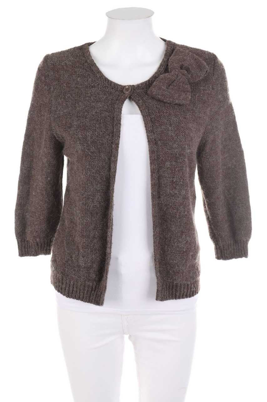 Ohne Label - Cardigan mit Schleife mit Alpaka - S