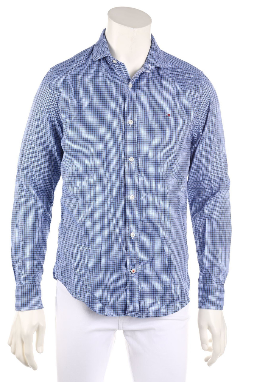 TOMMY HILFIGER - kariertes Hemd mit Logo-Stickerei - S