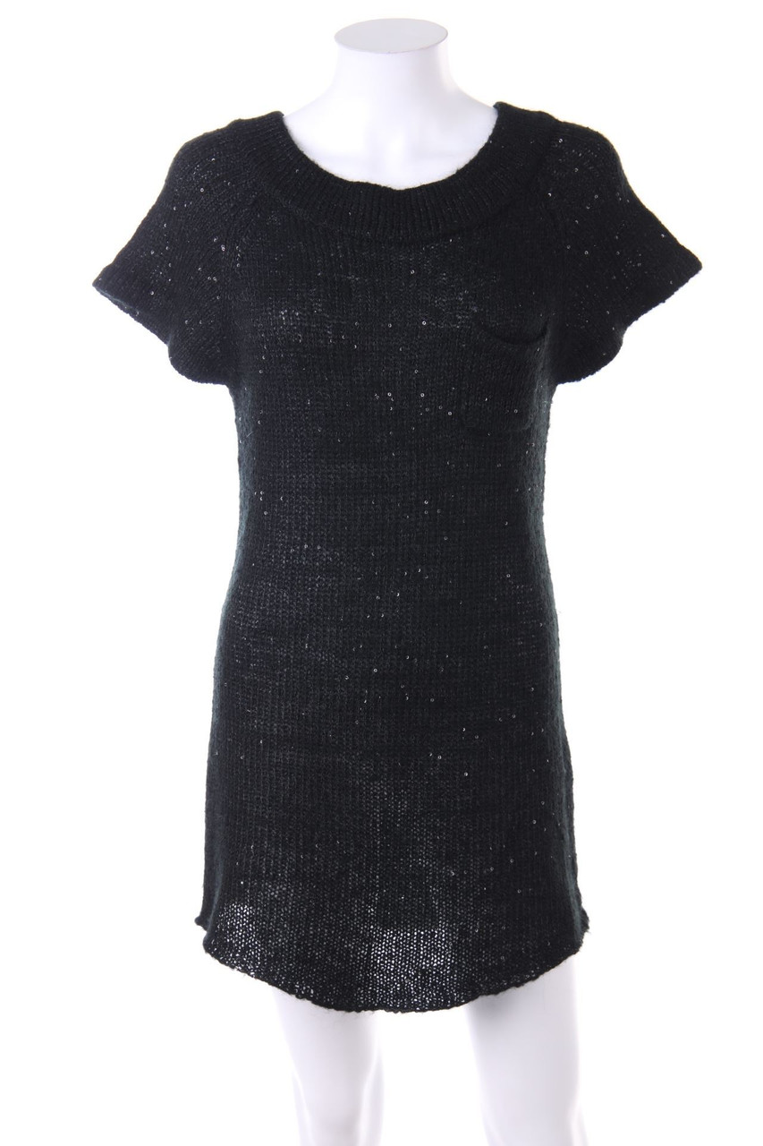 SECONDHAND - Strickkleid mit Pailletten - S
