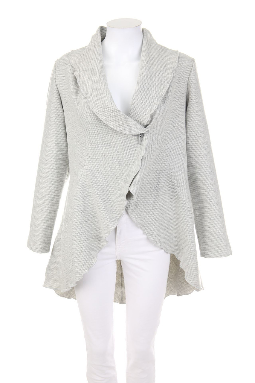 EDINA RONAY LONDON - Jacke aus Schurwoll-Mix mit Volants - D 38