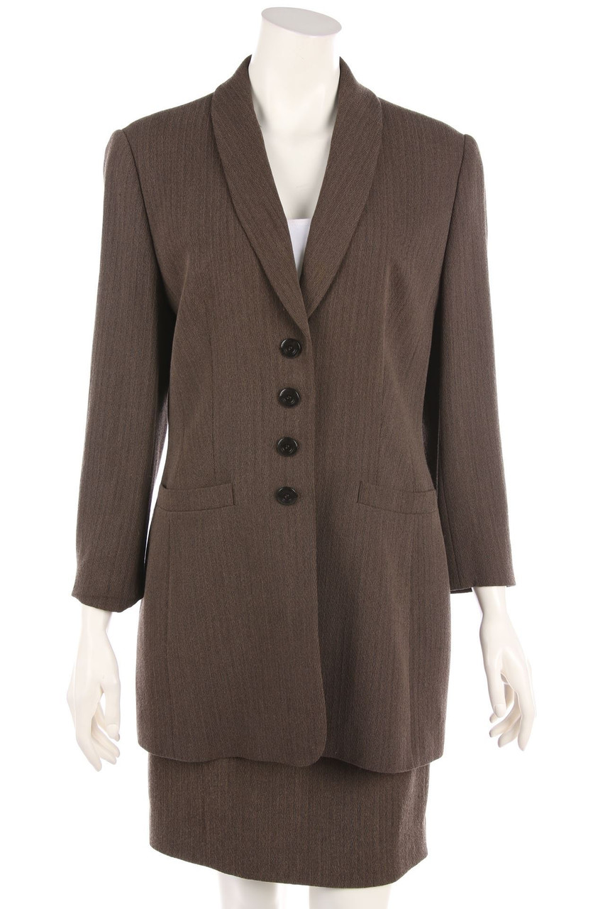 ESCADA MARGARETHA LEY - Vintage-Kostüm aus Schurwoll-Mix mit Seide - D 40