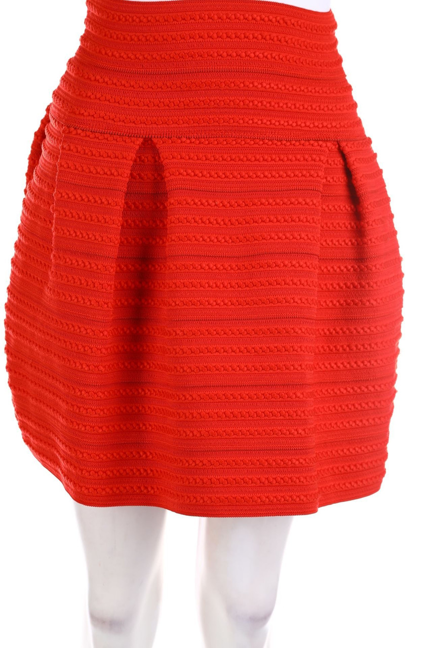 H&M - Stretch-Falten-Mini-Rock mit Streifen - S