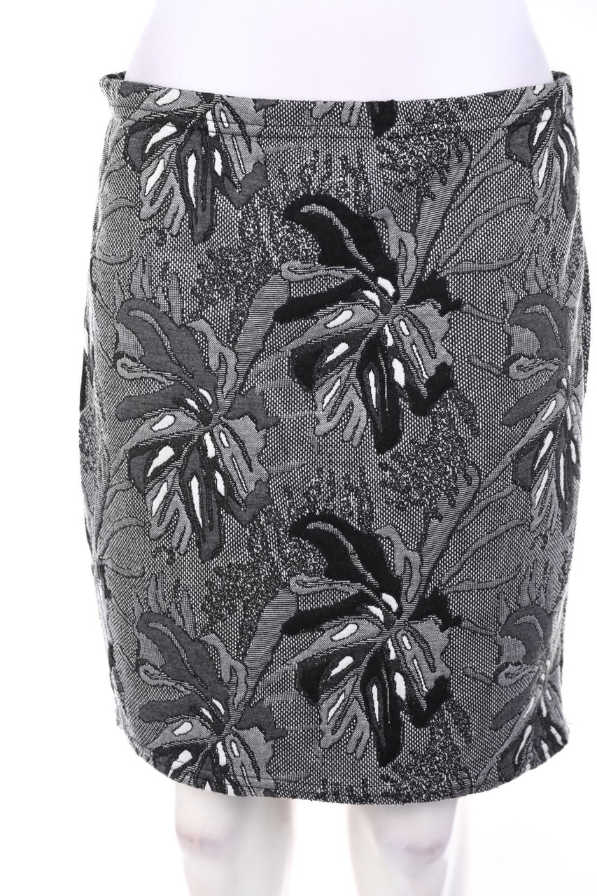 Ohne Label - Minirock mit floralem Muster - M