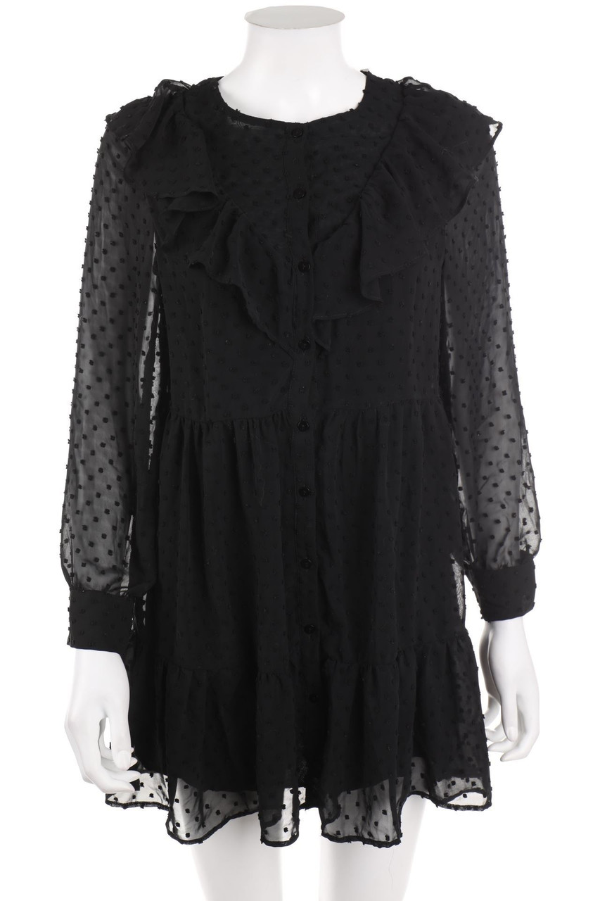 ZARA - Kleid mit Punkten mit Volants - S