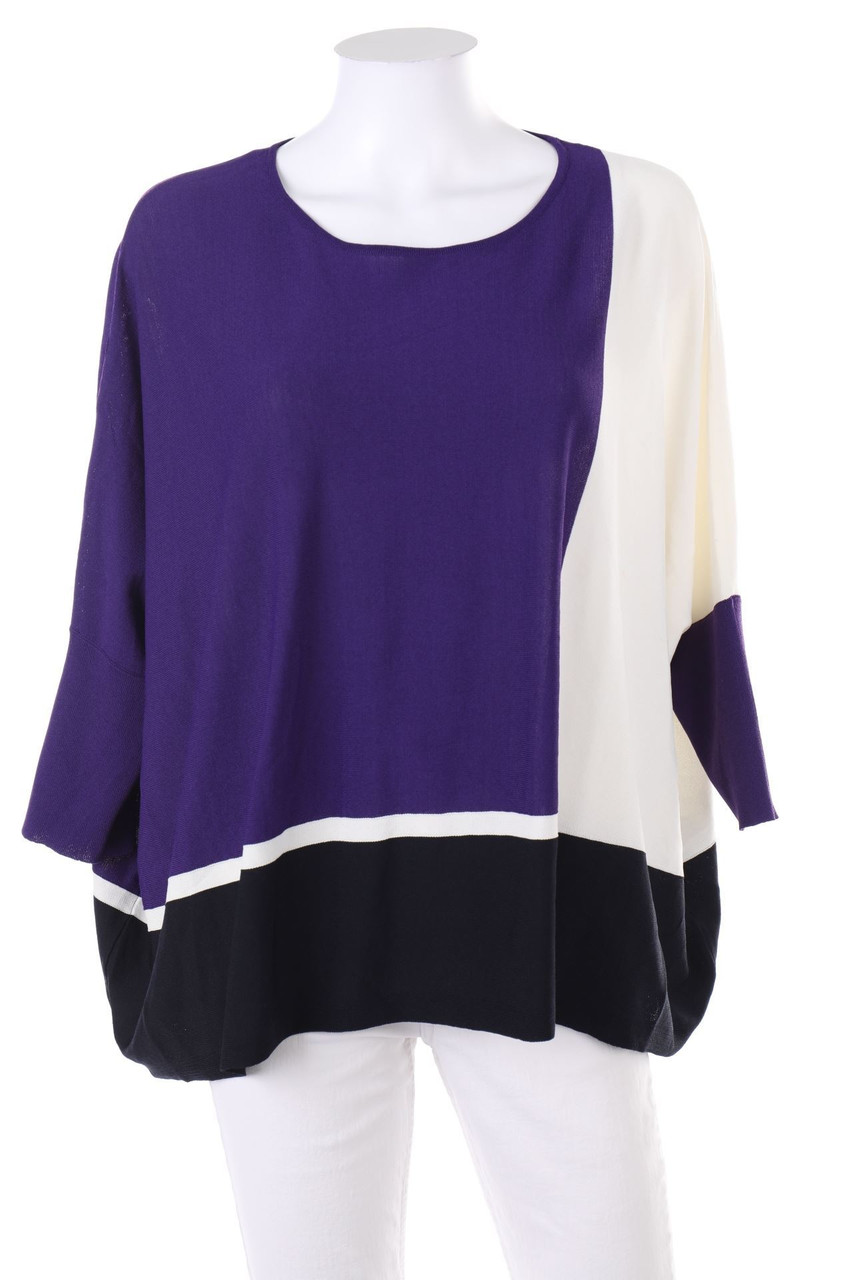 someday. - Colour Blocking-Batwing-Pullover - S