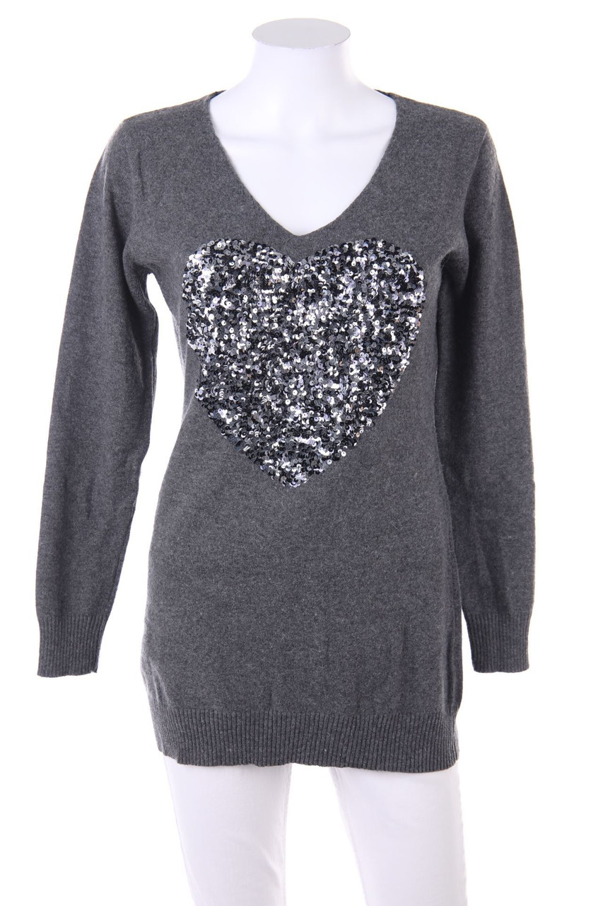 Via code - Strick-Pullover mit Pailletten - L