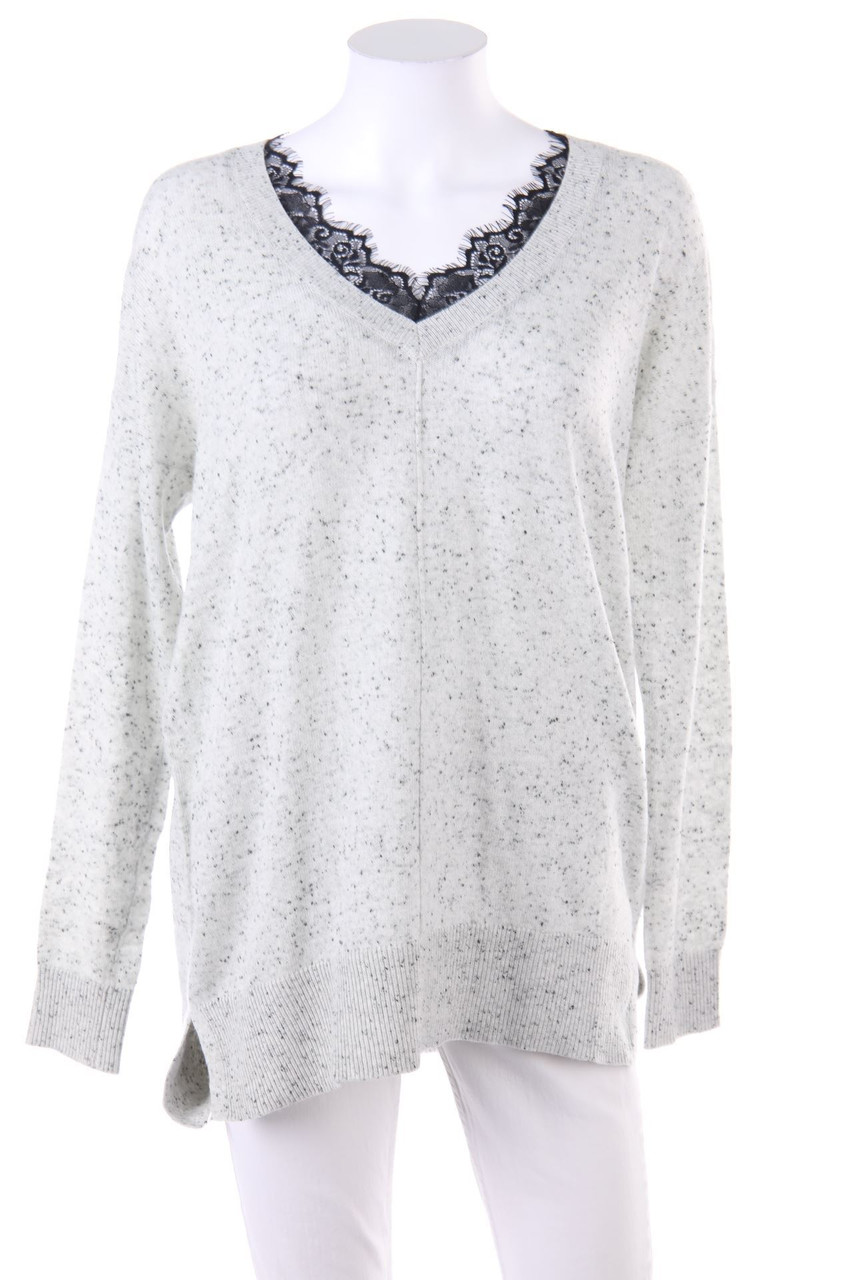 TOPSHOP - Batwing-Pullover mit Spitze - D 34