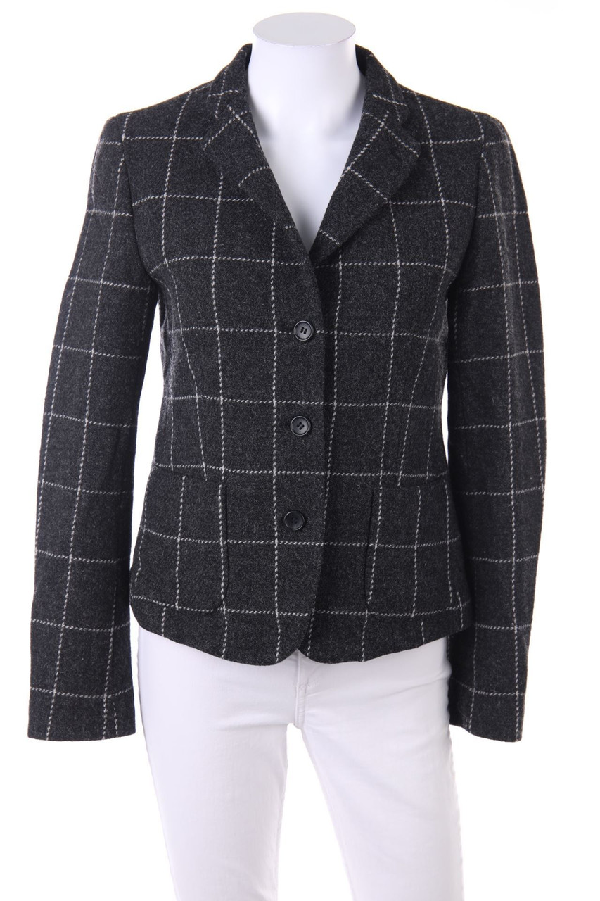 UNIQLO - Blazer aus Woll-Mix mit Karo-Muster - S