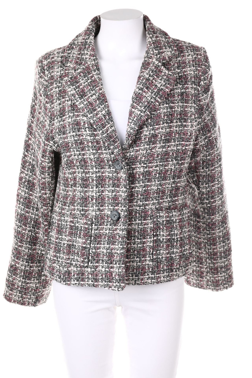 KOMBIWORLD - Bouclé-Blazer mit Wolle - D 44