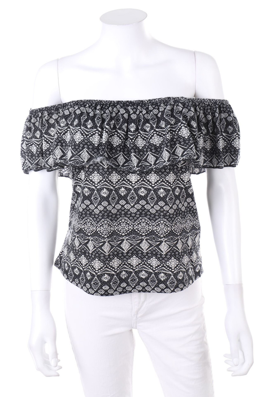 CLOCKHOUSE Elements Collection - Carmen-Blusentop mit Muster - S