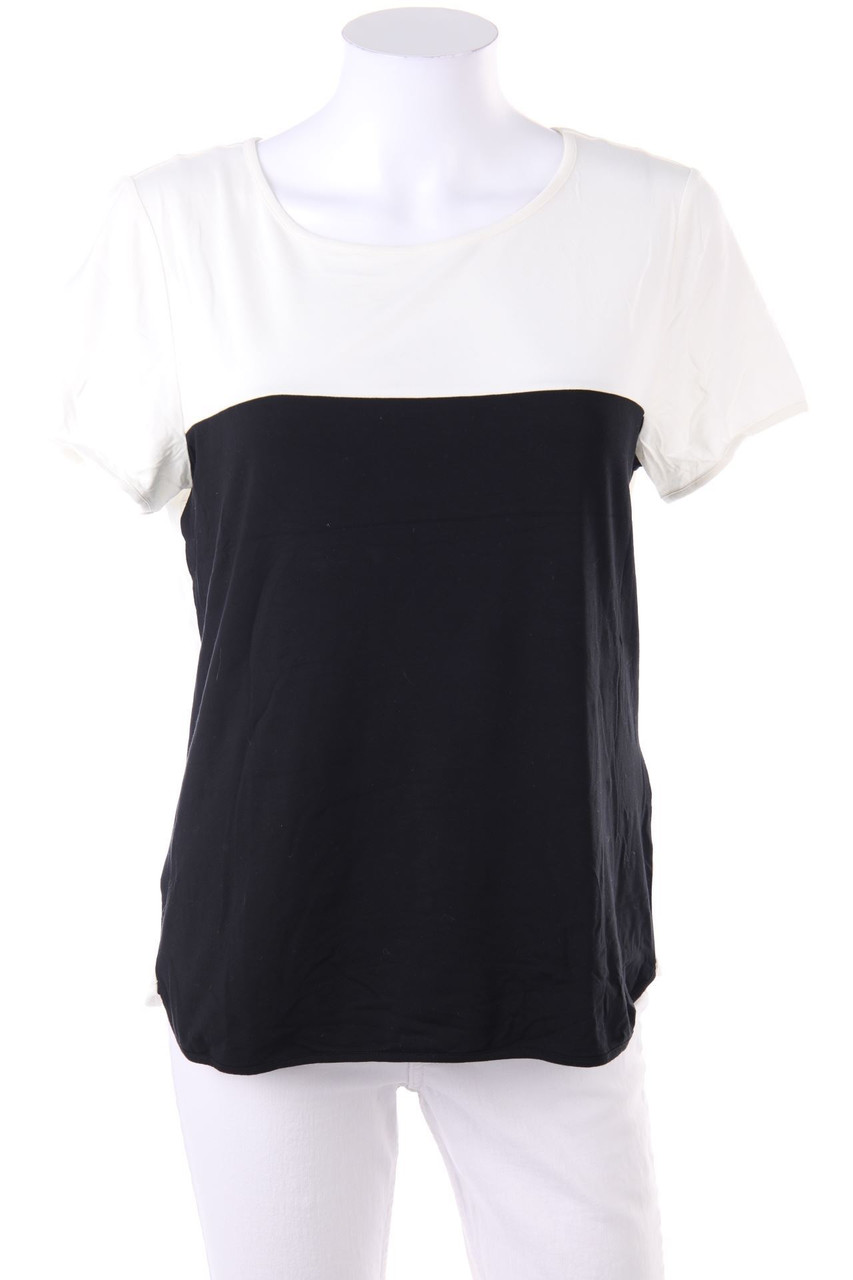 M MADELEINE - Two Tone-Kurzarm-Shirt aus Viskose-Mix - D 40