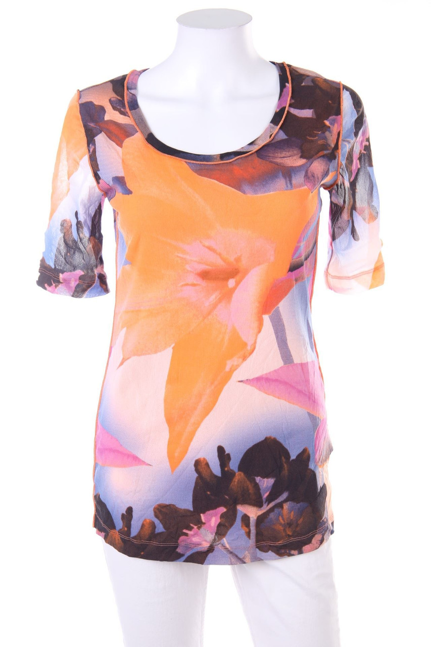 ouí moments - Kurzarm-Shirt mit Blumen-Print - D 38