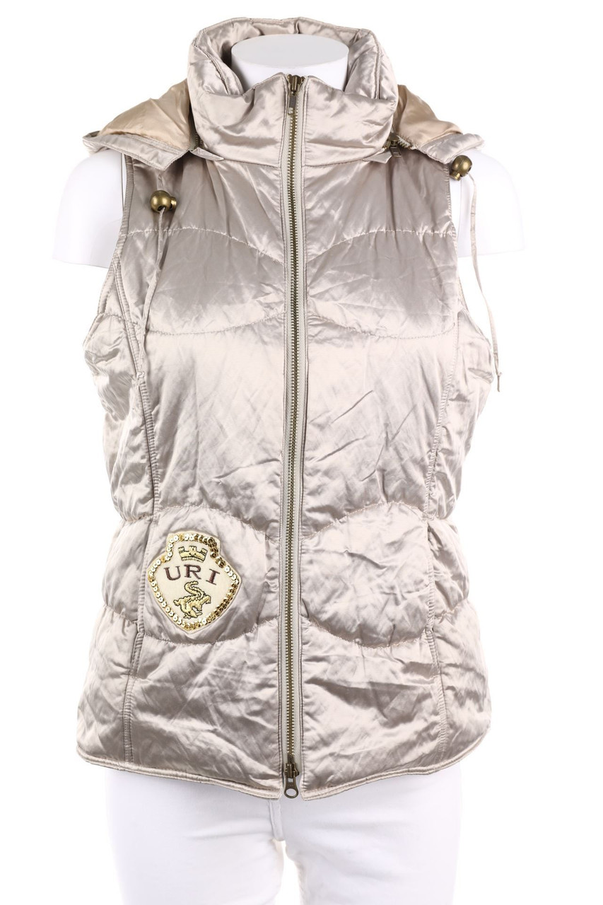 KATRIN URI - Kapuzen-Weste mit Logo-Badge - D 36