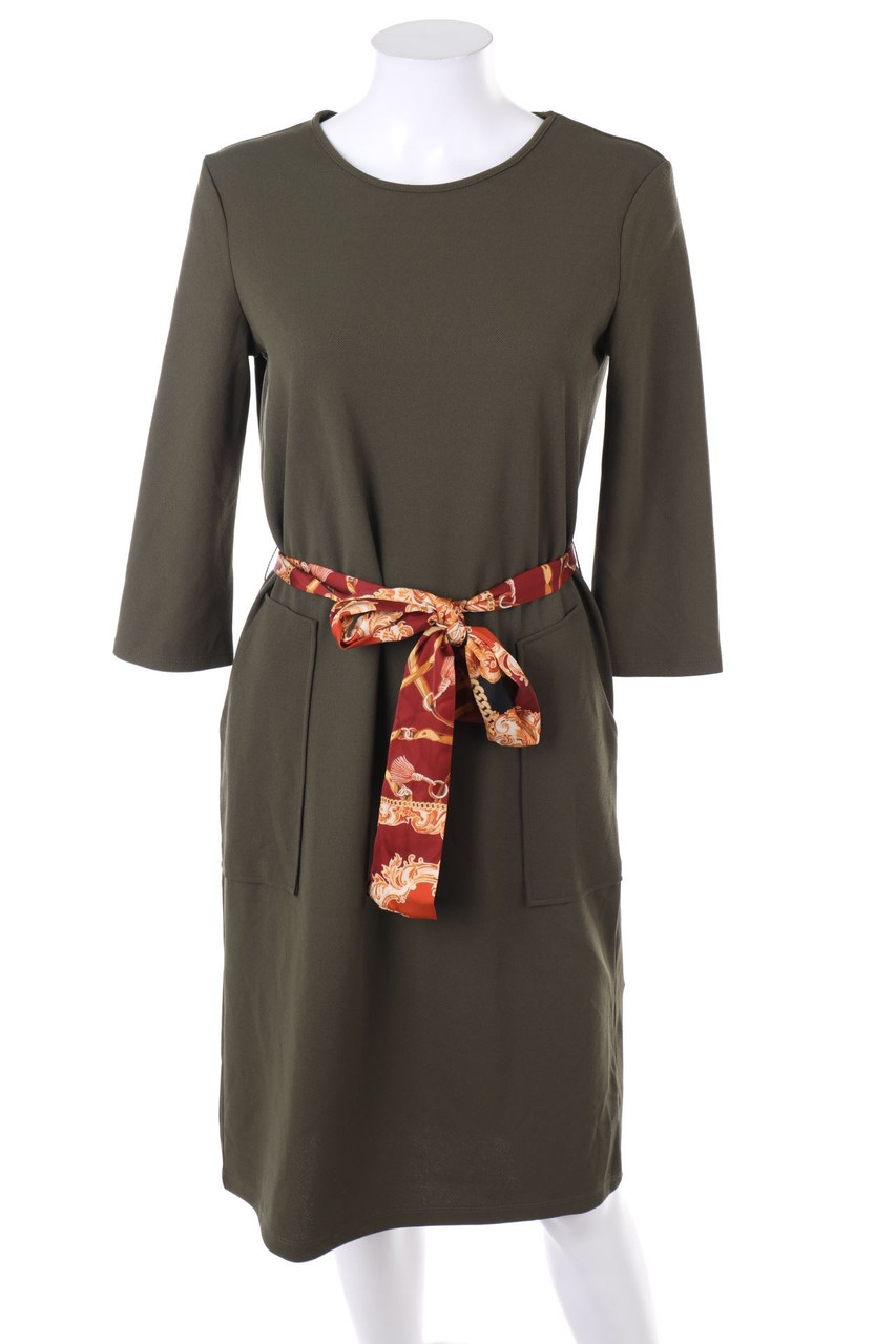 ZARA - Midikleid mit Gürtel - S