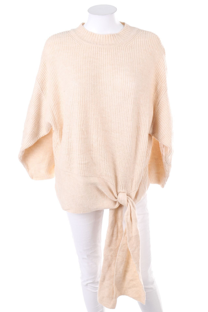 MANGO SUIT - Strick-Pullover zum Knoten mit überschnittener Schulter - M