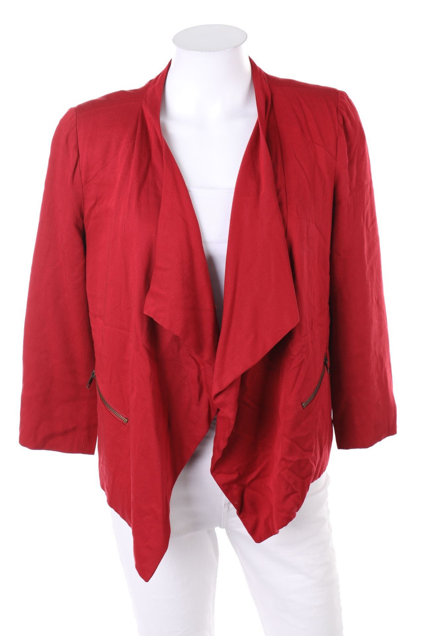 REVIEW - Blazer-Jacke mit Wasserfall-Ausschnitt - M