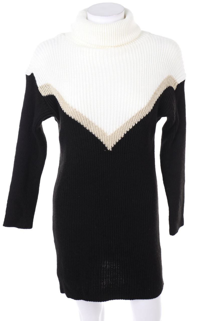 Ohne Label - Strickkleid mit Chevron-Streifen - S