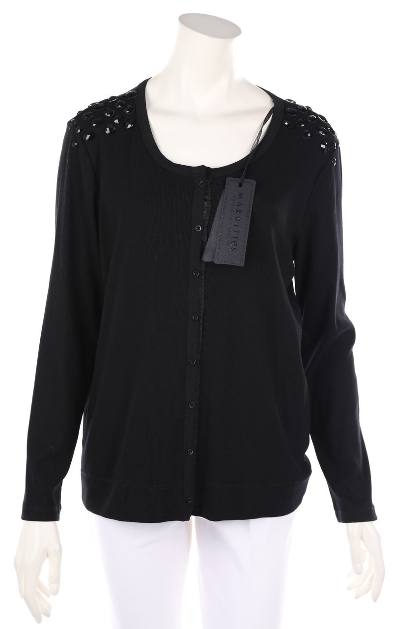 MARGITTES - Cardigan mit Schmuckstein-Applikation - D 42