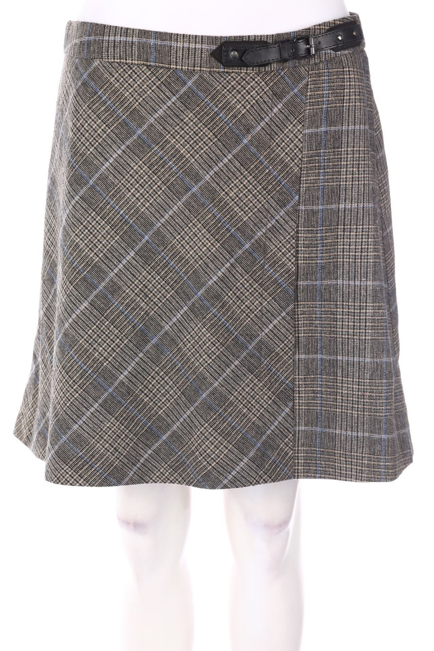 ESPRIT de corp - Karo-Rock mit Kunstleder-Details - D 40