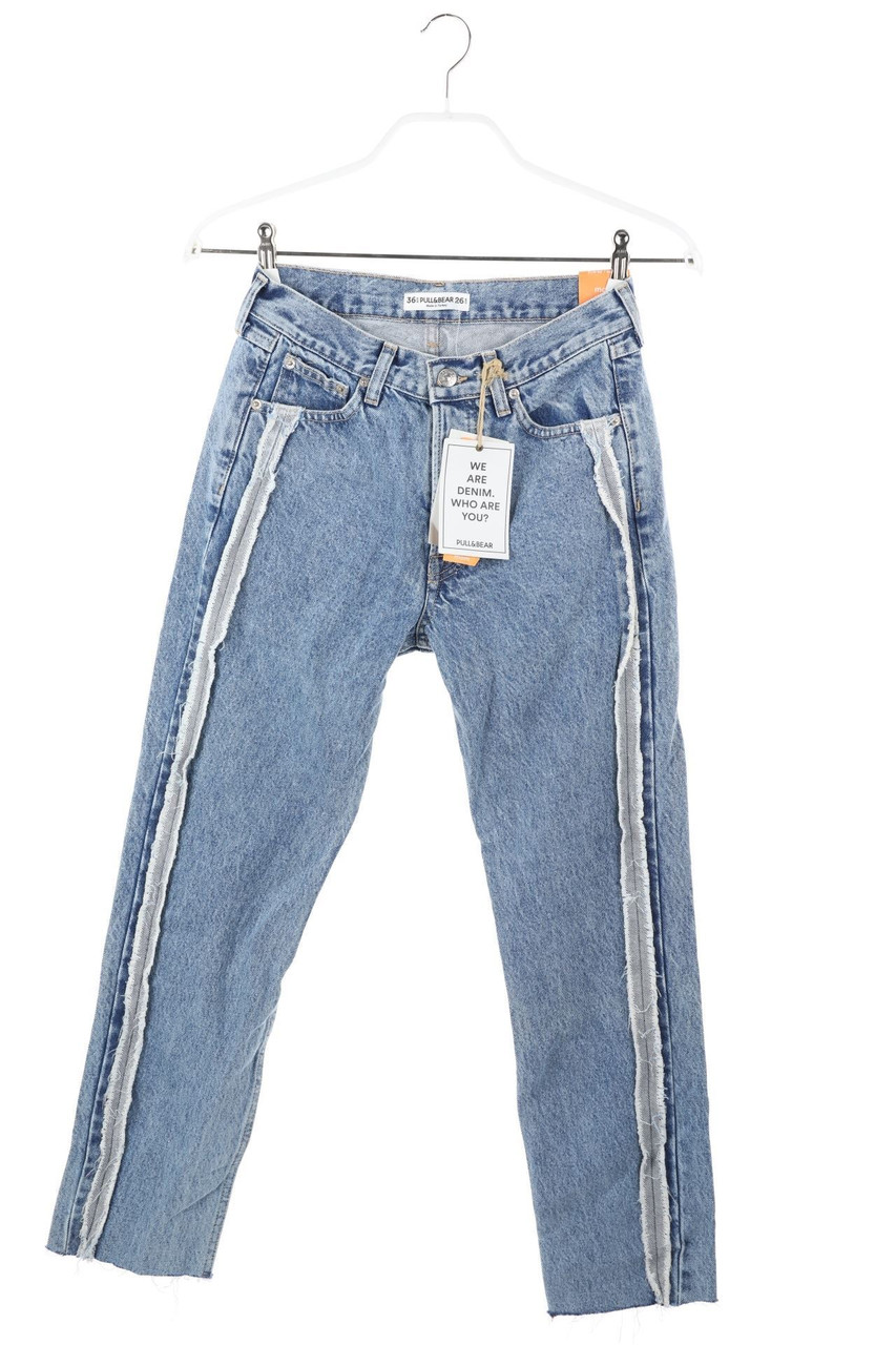 PULL&BEAR - distressed Mom-Jeans aus Baumwolle - D 34