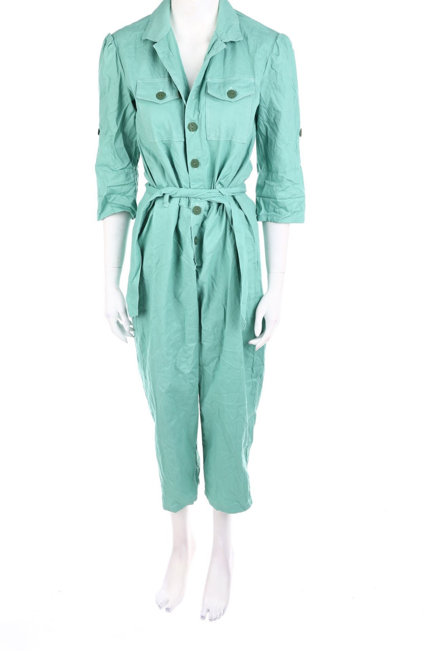 Ohne Label - Basic-Jumpsuit mit Gürtel - S