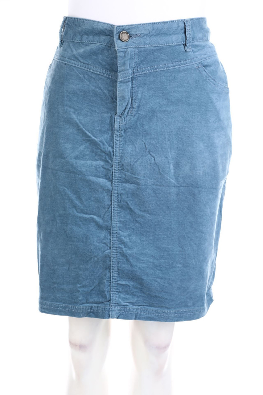 Jake*s - Basic-Minirock aus Baumwoll-Mix mit aufgesetzten Taschen - D 44