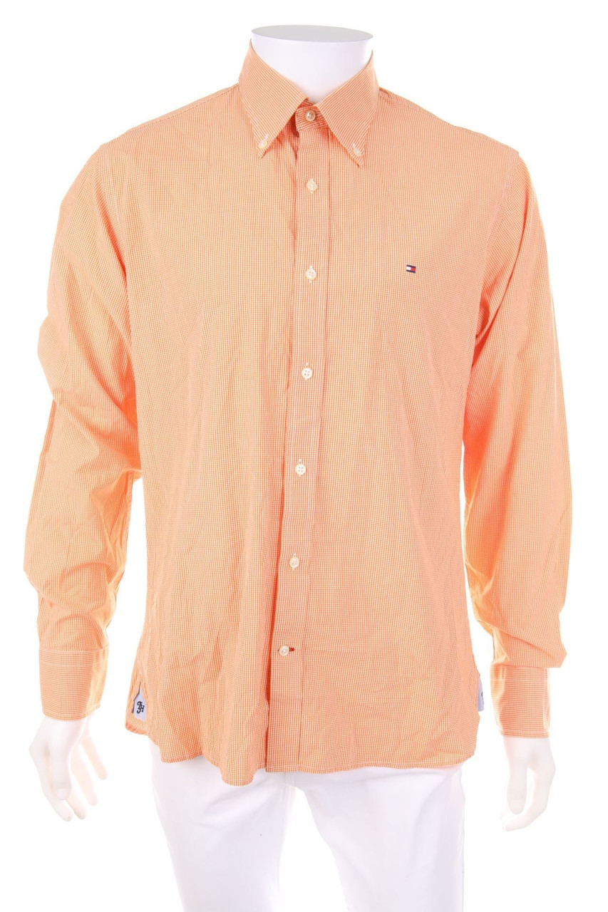 TOMMY HILFIGER - kariertes Button-down-Hemd mit Logo-Stickerei - M