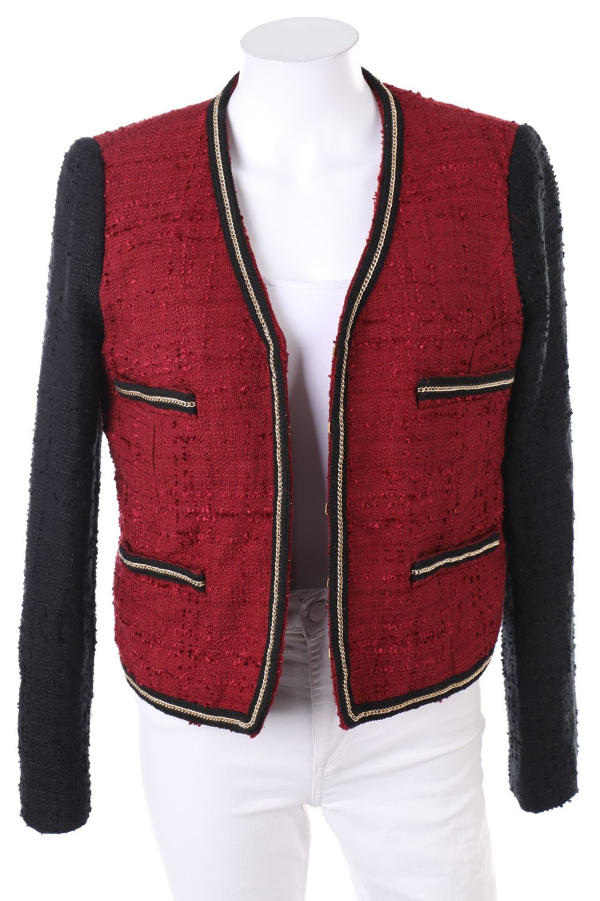 MANGO SUIT - Bouclé-Blazer mit Applikationen - L