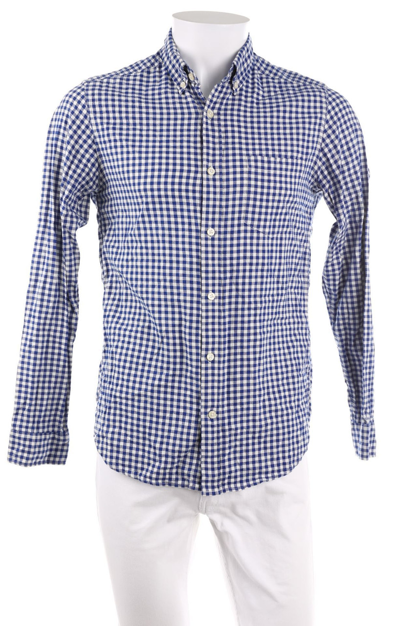 H&M LOGG - kariertes Button-down-Hemd aus Baumwolle - S