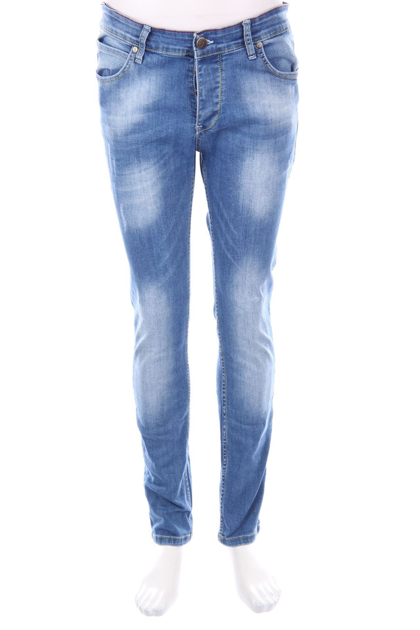 LEIF NELSON - Distressed Slim-Jeans mit Logo-Badge - W33