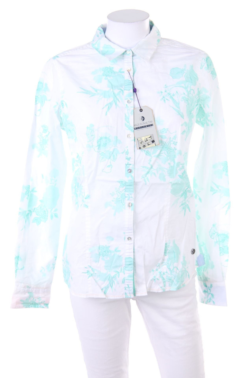 ARQUEONAUTAS - Basic-Baumwoll-Bluse aus Baumwolle mit Logo-Plakette - M