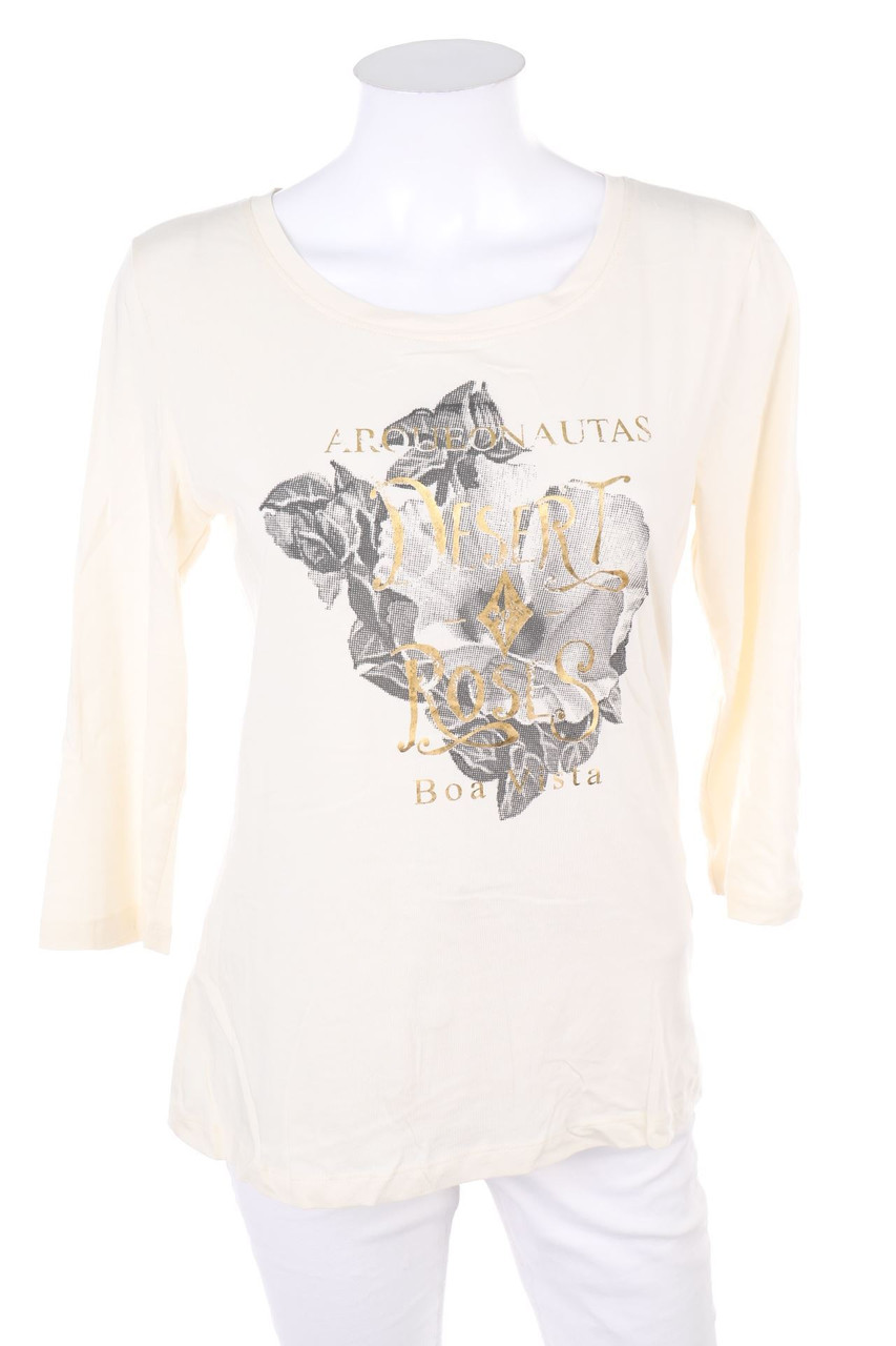 ARQUEONAUTAS - Basic-Longsleeve-Shirt aus Baumwoll-Mix mit Print - M