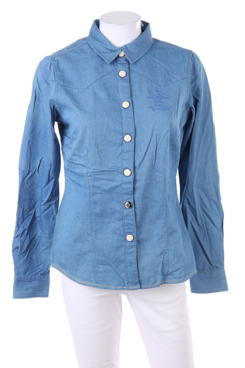 ARQUEONAUTAS - Basic-Denim-Jeans-Bluse aus Baumwolle mit Logo-Stickerei - M