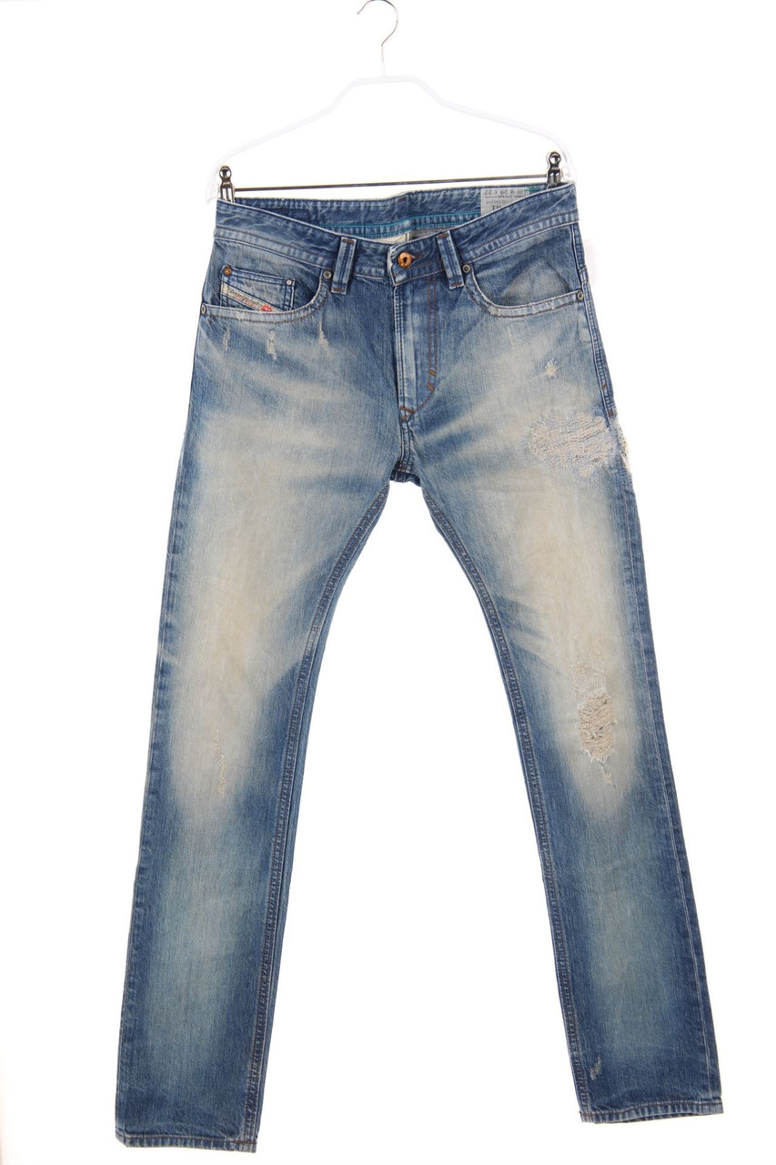 Diesel Industry - Destroyed Slim-Jeans mit Logo-Applikation - W29