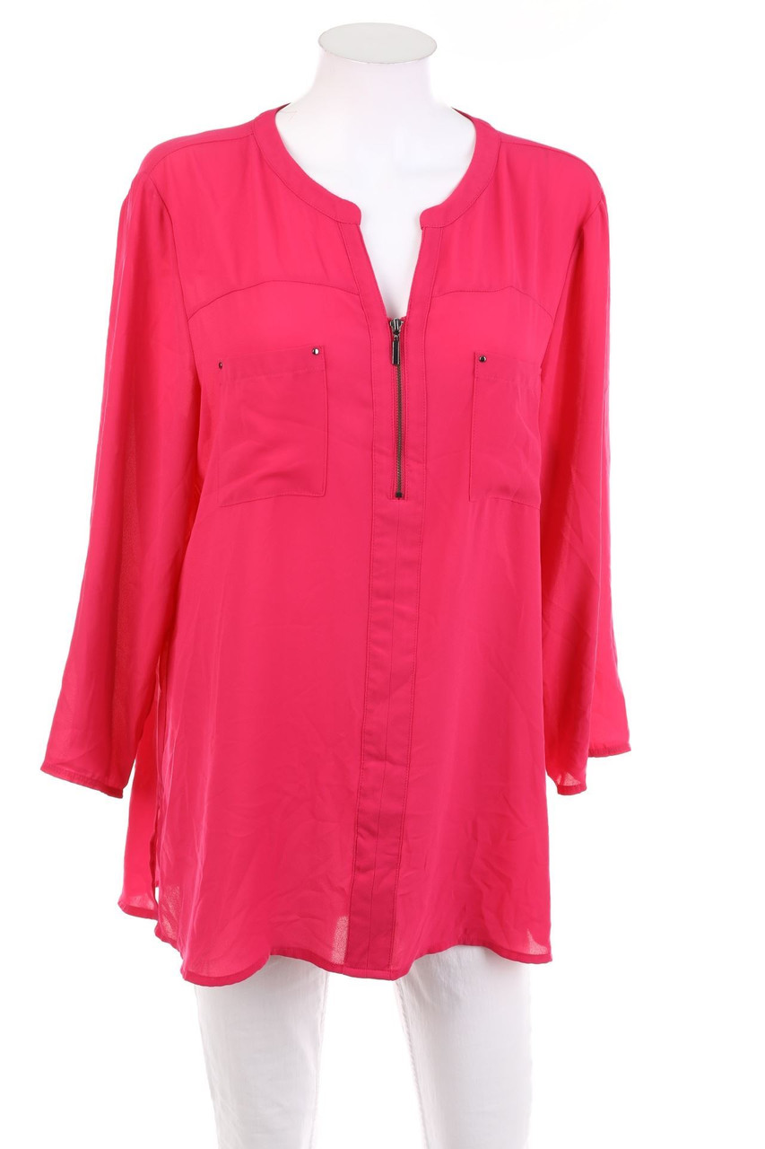 Maurices - Bluse mit Krempel-Ärmeln - XL