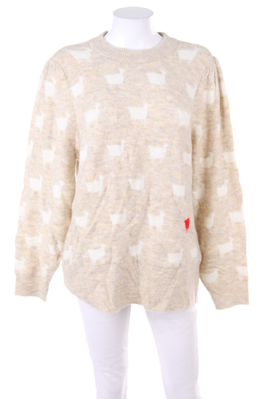 C&A - Strick-Pullover mit Puffärmeln - L