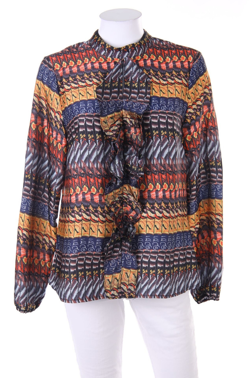 Mrs. Foxworthy - Print-Volant-Bluse - D 38