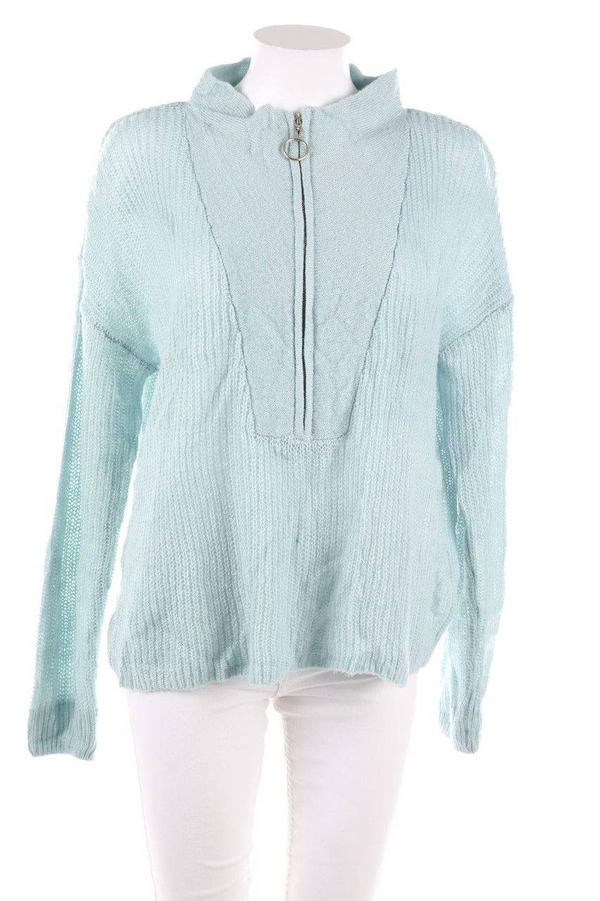 Ohne Label - Strick-Pullover mit Zipper - L
