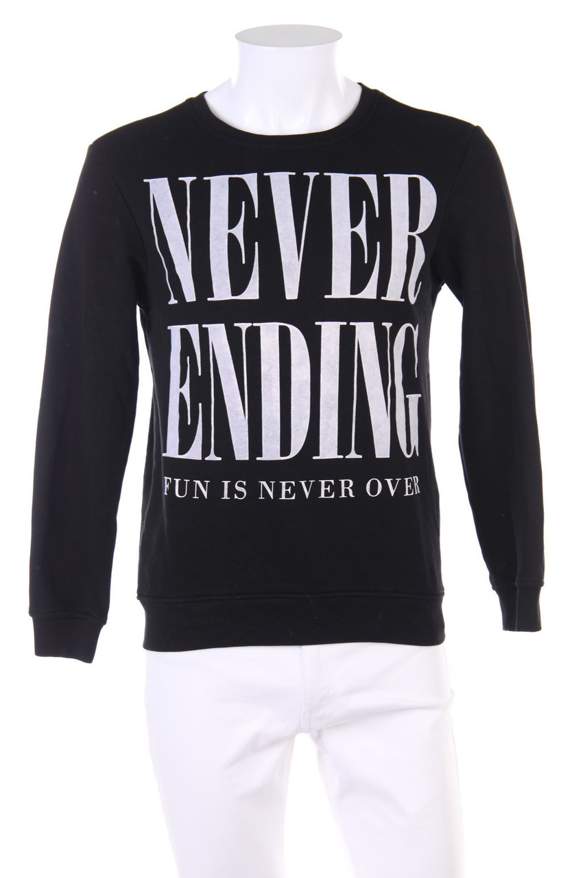 Bershka - Sweatshirt mit Flock-Print - XS