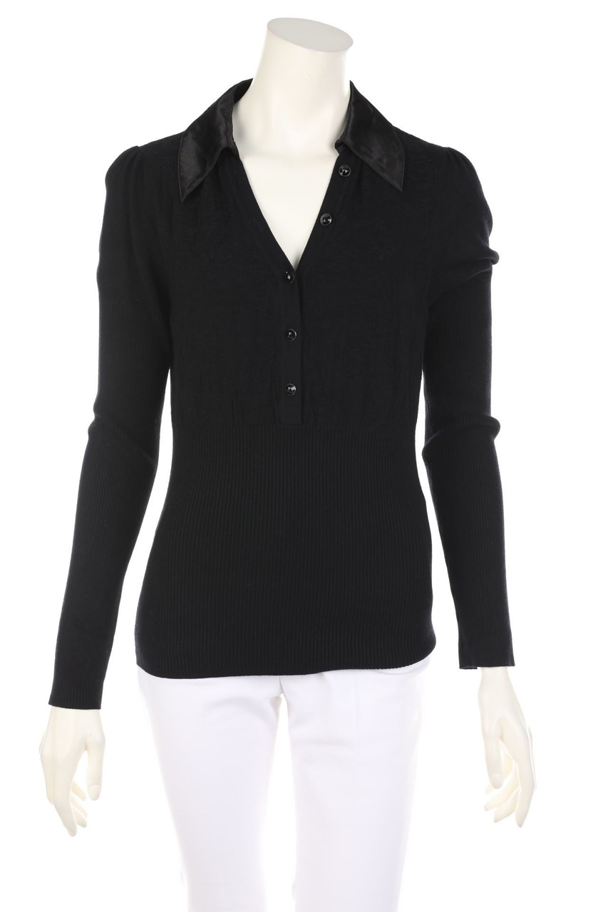 TUZZI - Polo-Pullover mit Schmuck-Knöpfen - D 38