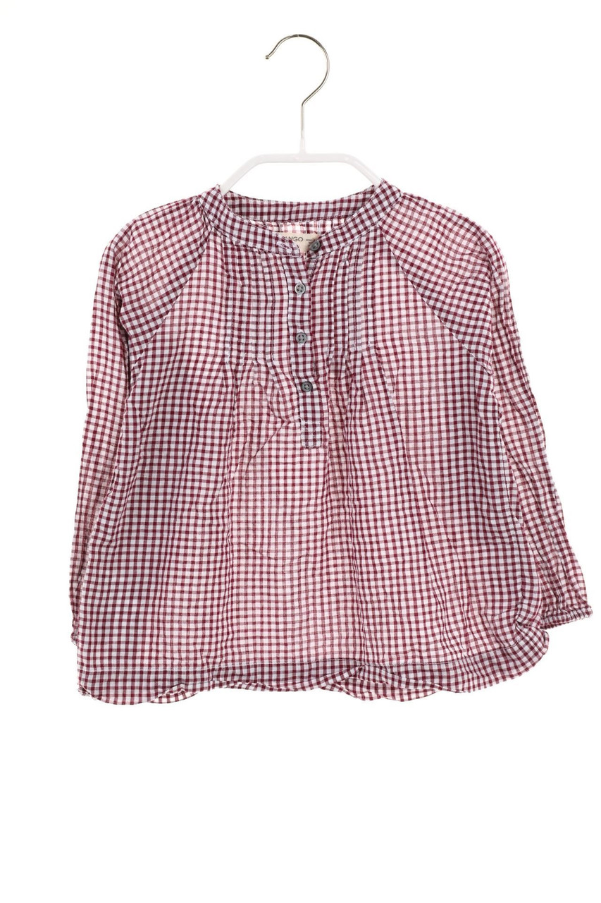 MANGO KIDS - Tunika-Bluse mit Karo-Muster - 92
