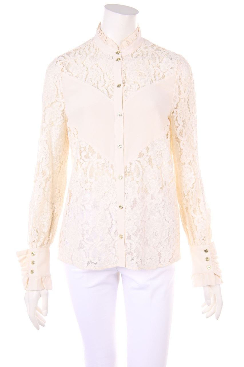 BAUM UND PFERDGARTEN - Spitzen-Bluse mit Rüschen - D 38