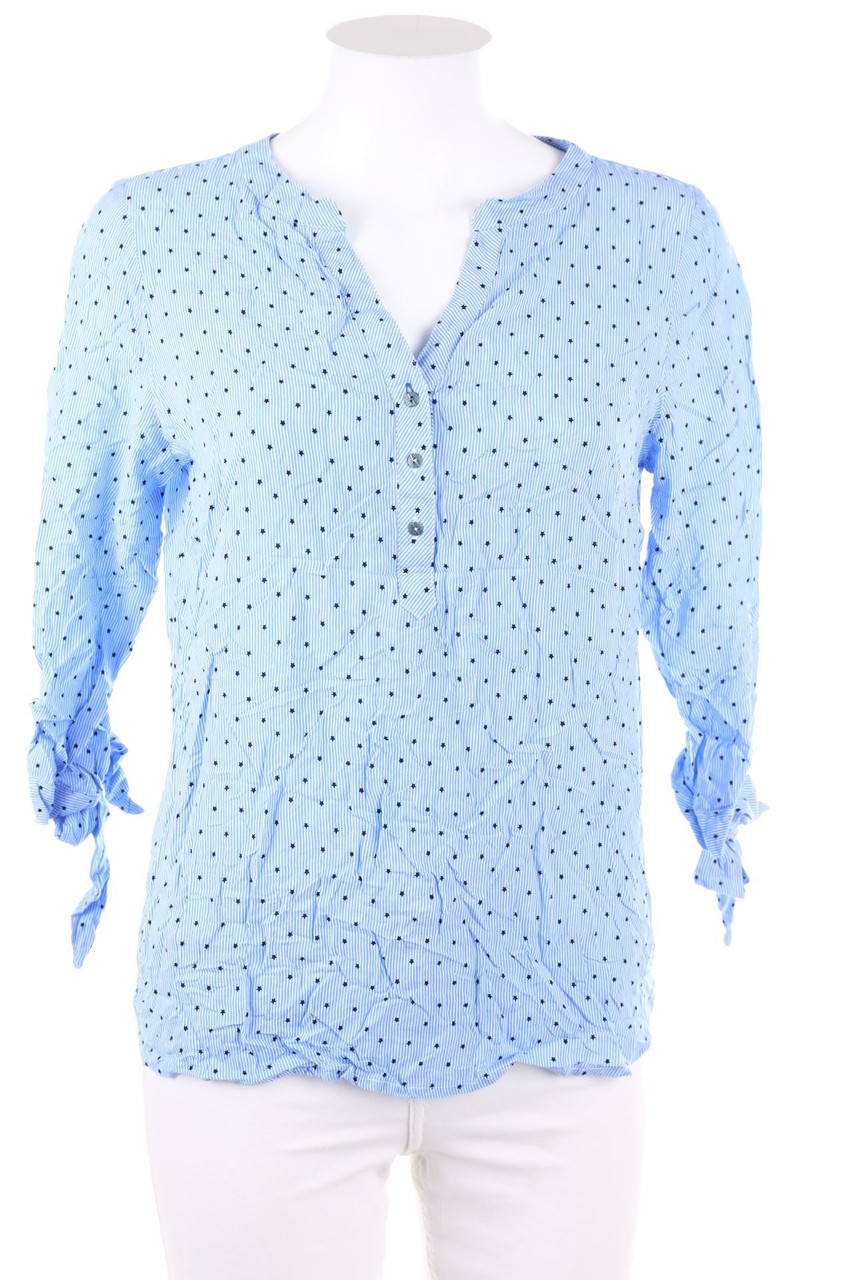 VIA CORTESA - Print-Bluse mit 3/4-Ärmel zum Knoten - D 36