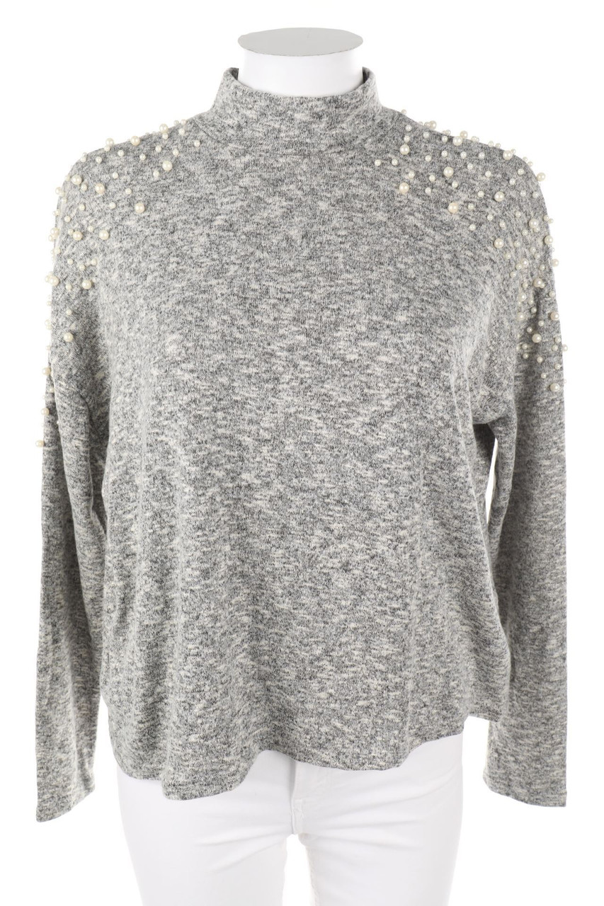 H&M DIVIDED - Strick-Pullover mit Perlen - S