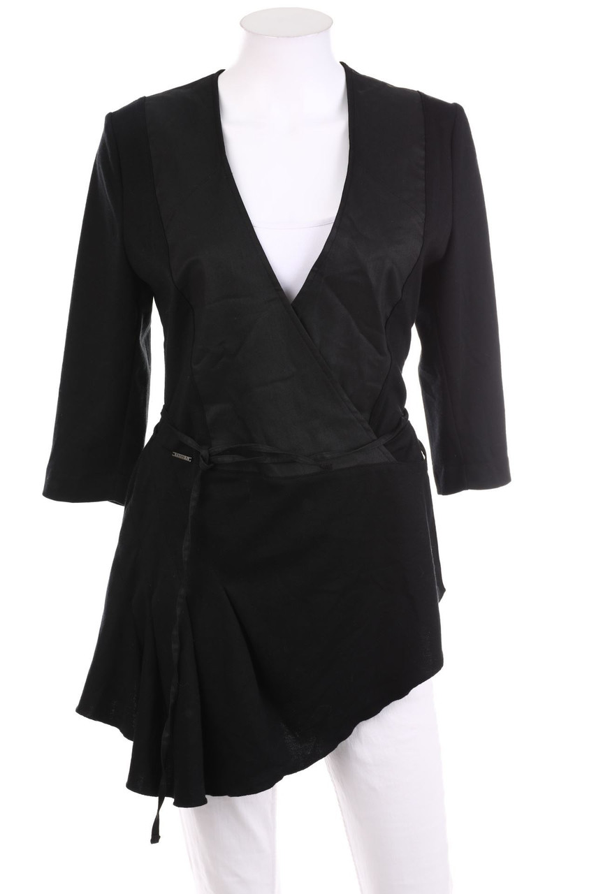 KENNY S. - 3/4-Arm-Shirt in Wickel-Optik mit asymmetrischem Schnitt - D 34