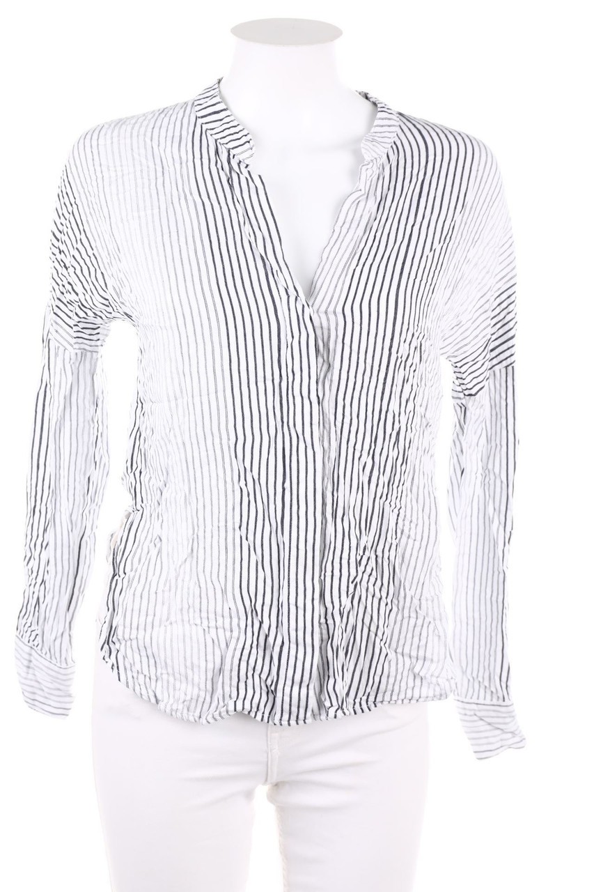 MANGO - Vokuhila-Bluse mit Streifen - D 34